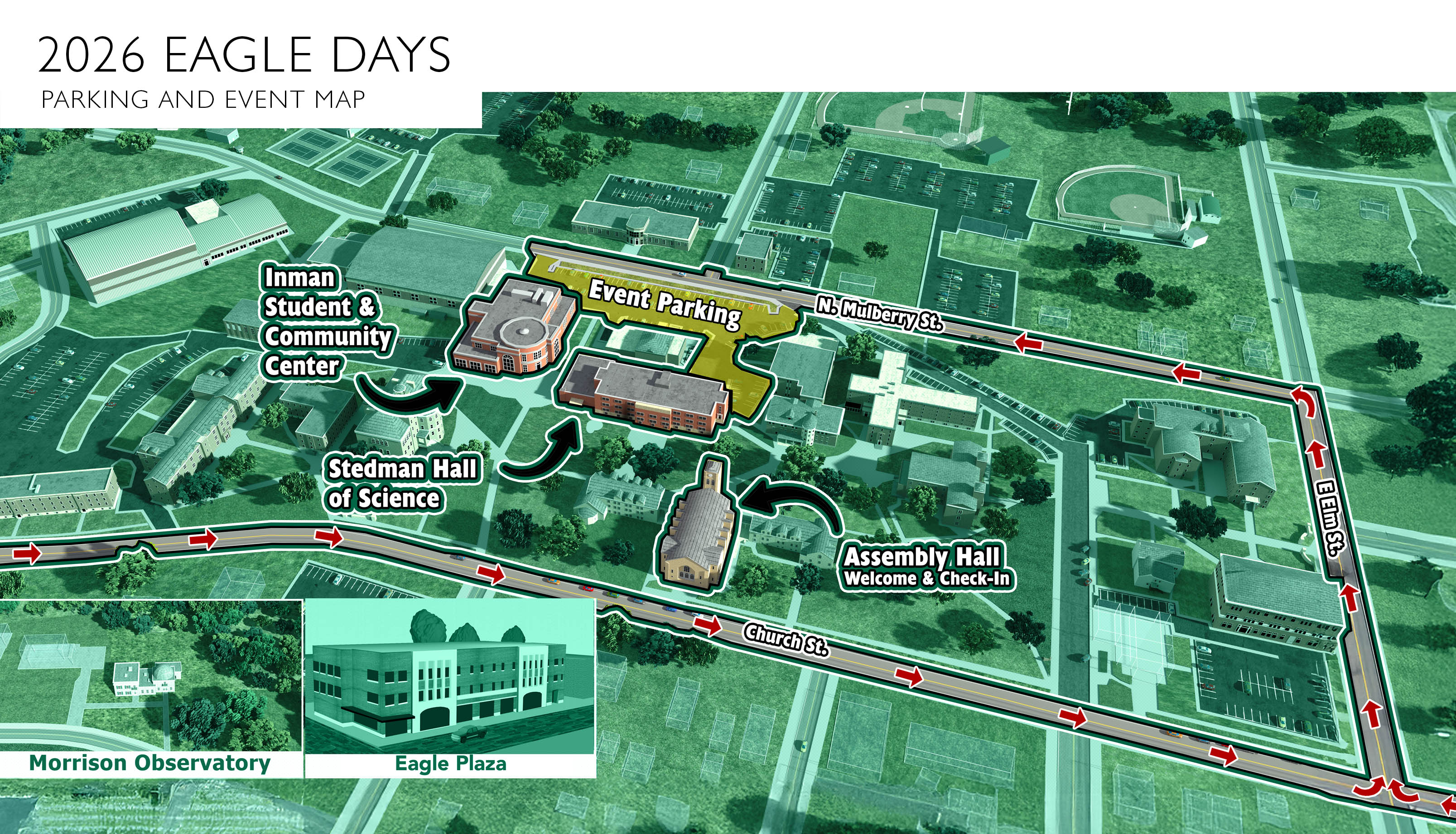 CMU Eagle Day parking map