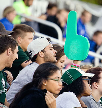 Students in the crowd